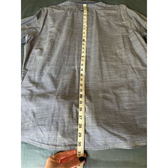 Grayers Men's Blue Gray Cotton Striped Long Sleeves Button Up Shirt Size XL - Picture 5 of 9